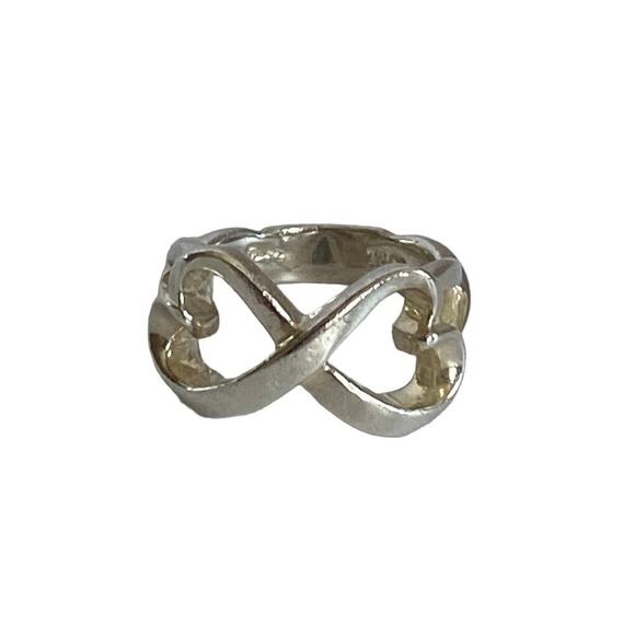 Authentic Tiffany & Co Infinity Sterling Sliver Ring Size Size 5 - Picture 2 of 7